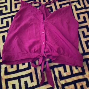 Crop Top tie up adjustable straps